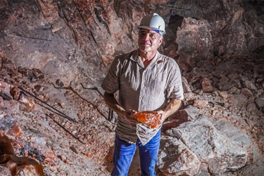 Mark Zoske inside SaltWorks Pakistan mine